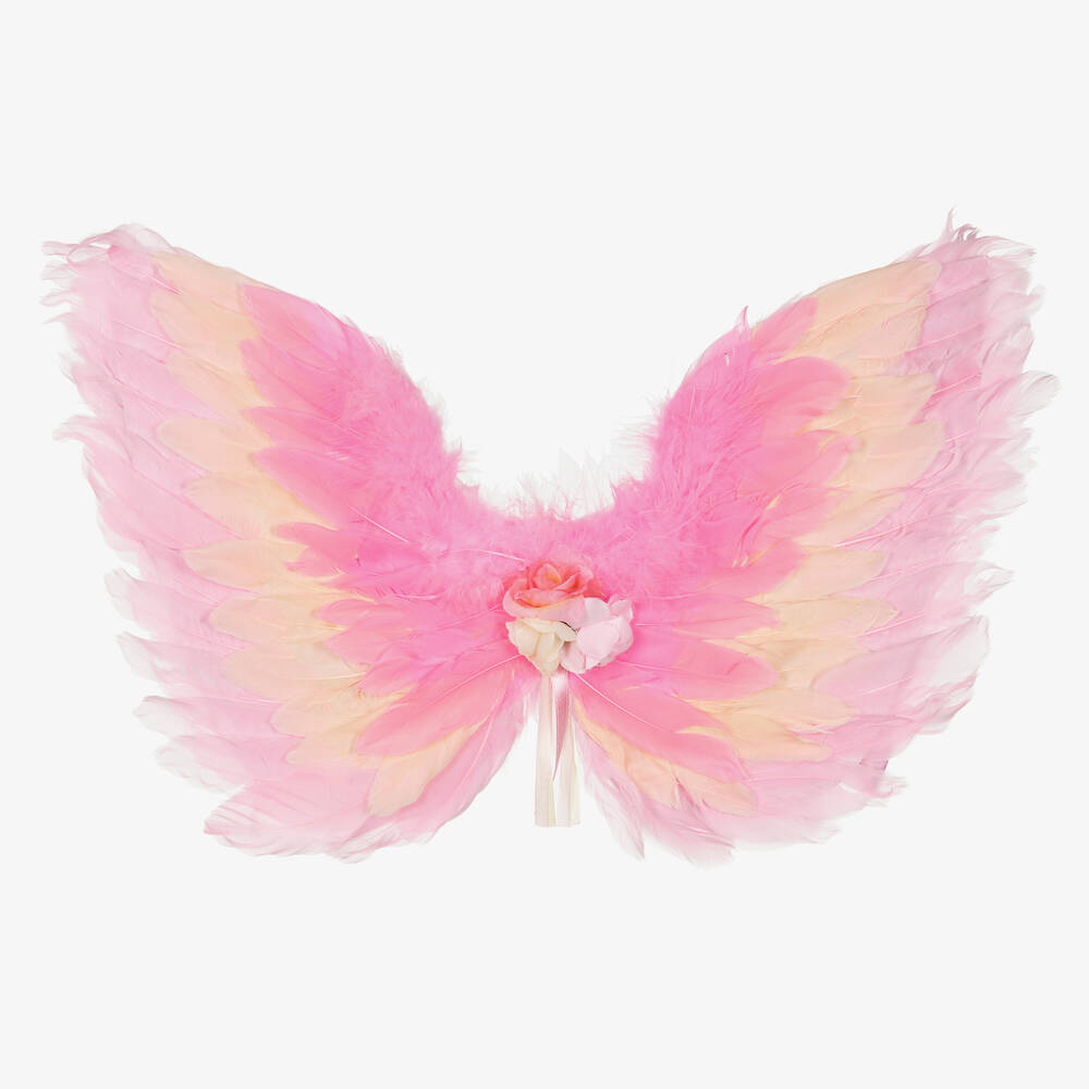 Souza-Pink Feather Fairy Wings  | Childrensalon Outlet