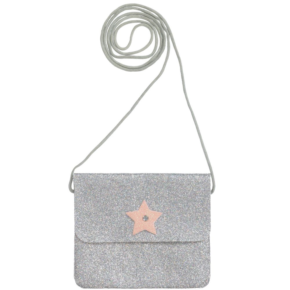 Silver Glitter Chain Strap Clutch Bag | New Look