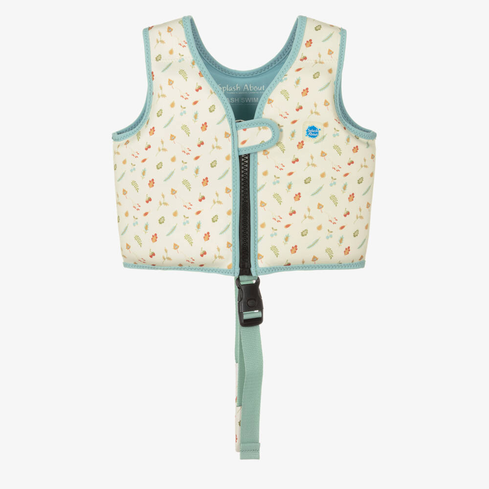 Splash About-White Swim Vest Little Acorns (with Belt) | Childrensalon Outlet