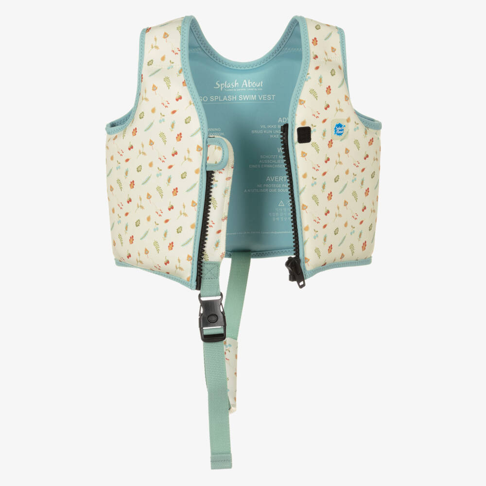 Splash About-White Swim Vest Little Acorns (with Belt) | Childrensalon Outlet