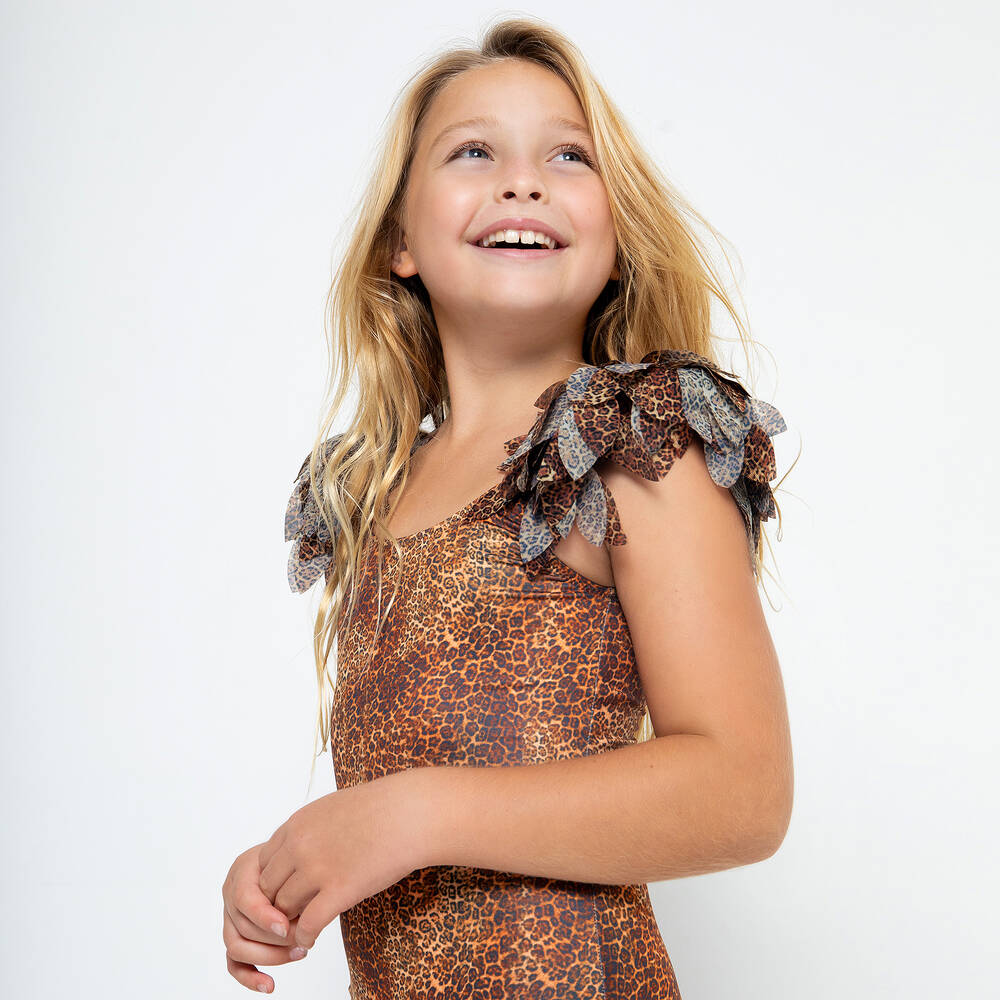 Stella Cove-Brown Cheetah Swimsuit | Childrensalon Outlet