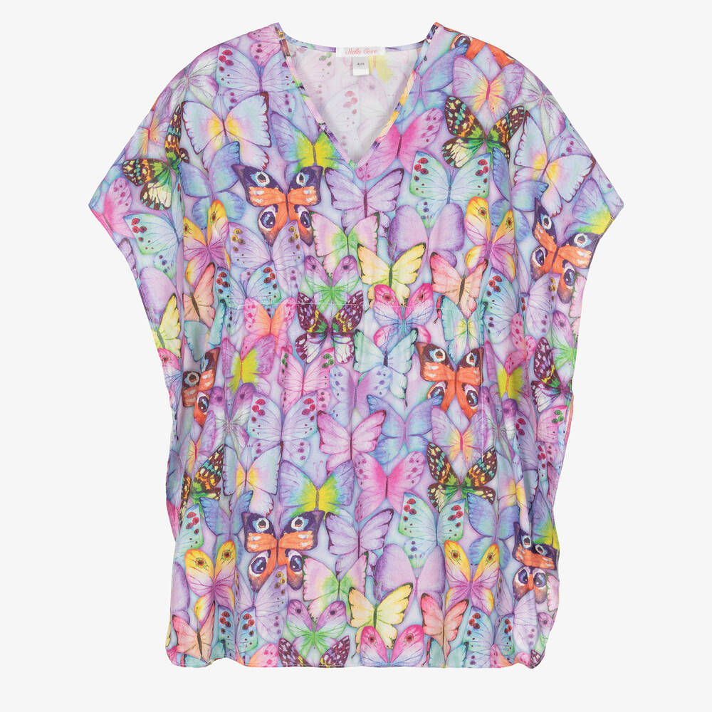 Stella Cove - Schmetterling-Kaftan fliederfarben | Childrensalon