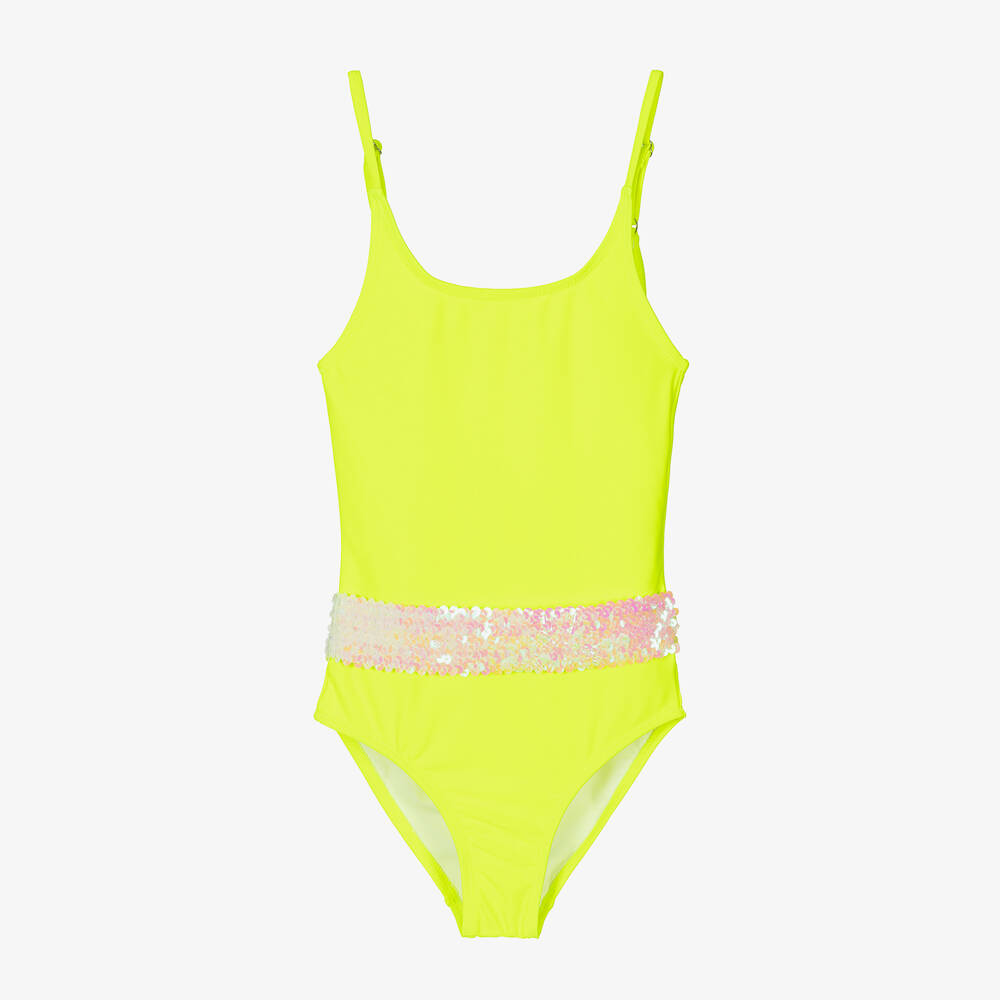 Stella Cove-Girls Neon Yellow Sequin Swimsuit | Childrensalon Outlet