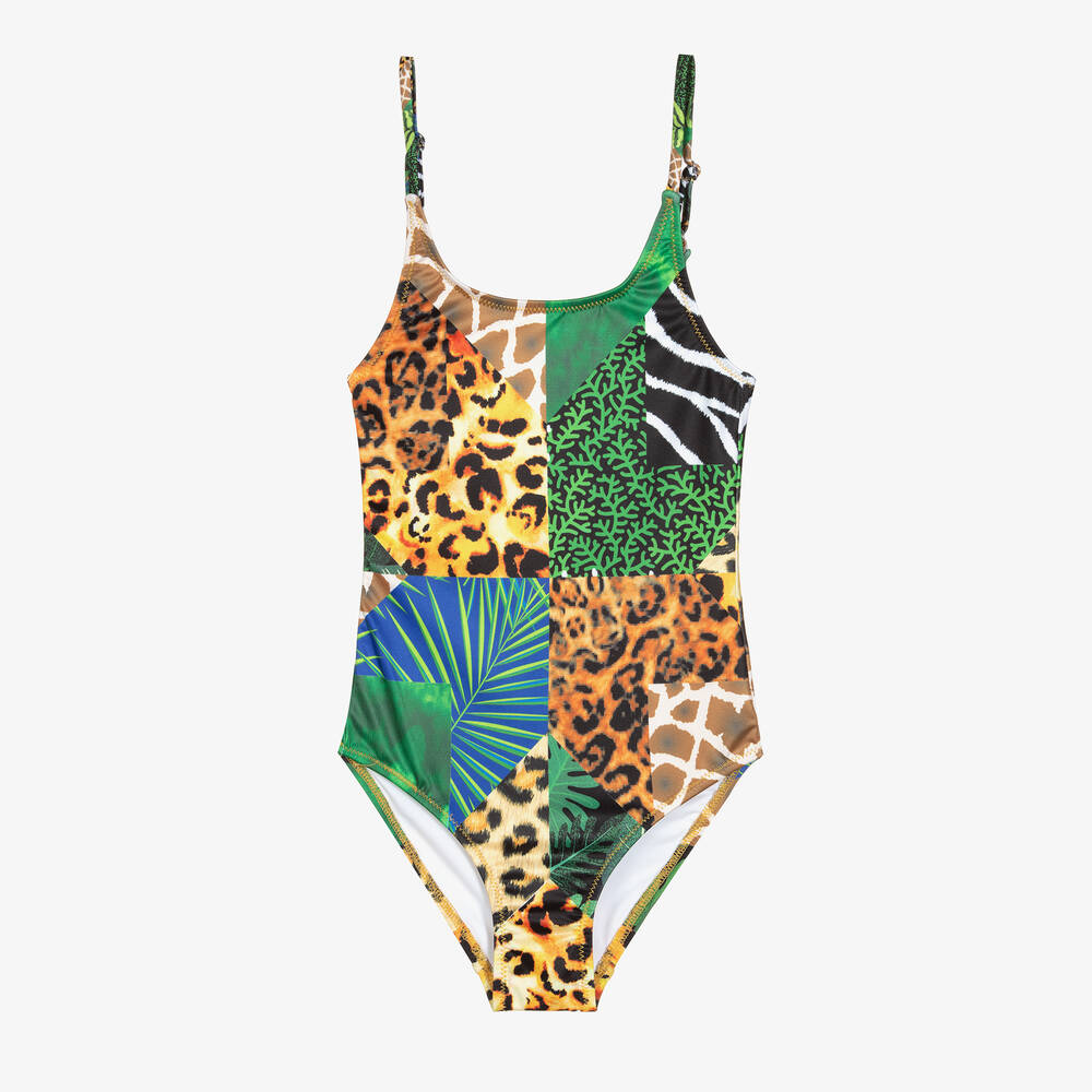 Stella Cove - Girls Patchwork Jungle Swimsuit | Childrensalon
