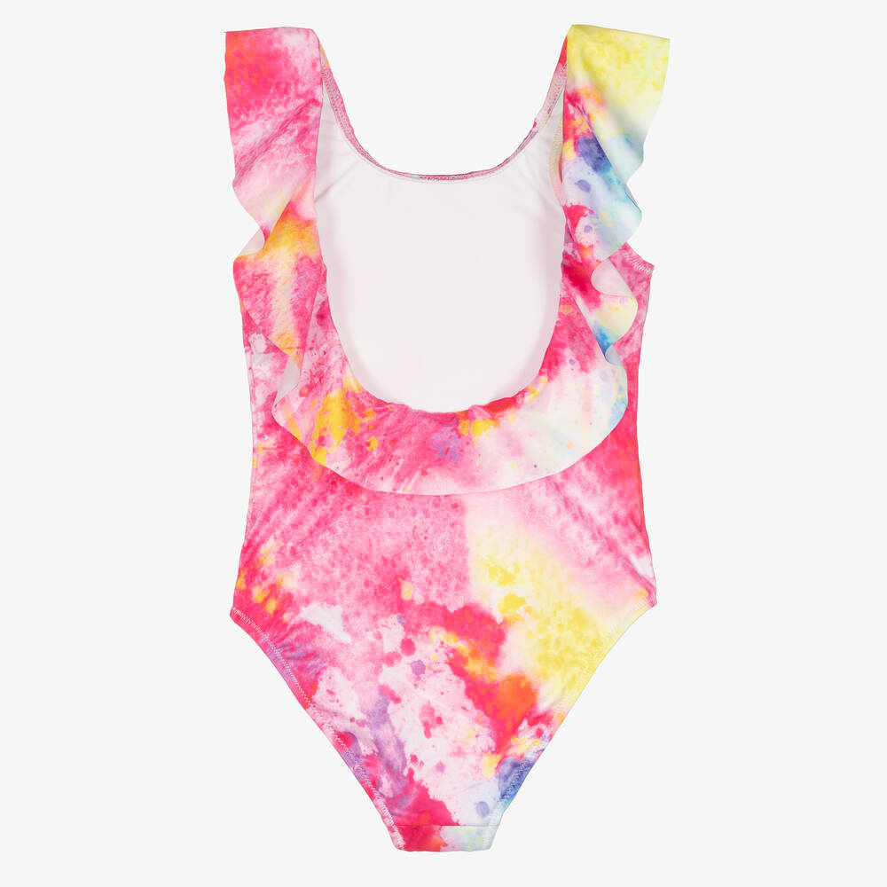 Stella Cove-Girls Pink Tie Dye Ruffle Swimsuit | Childrensalon Outlet