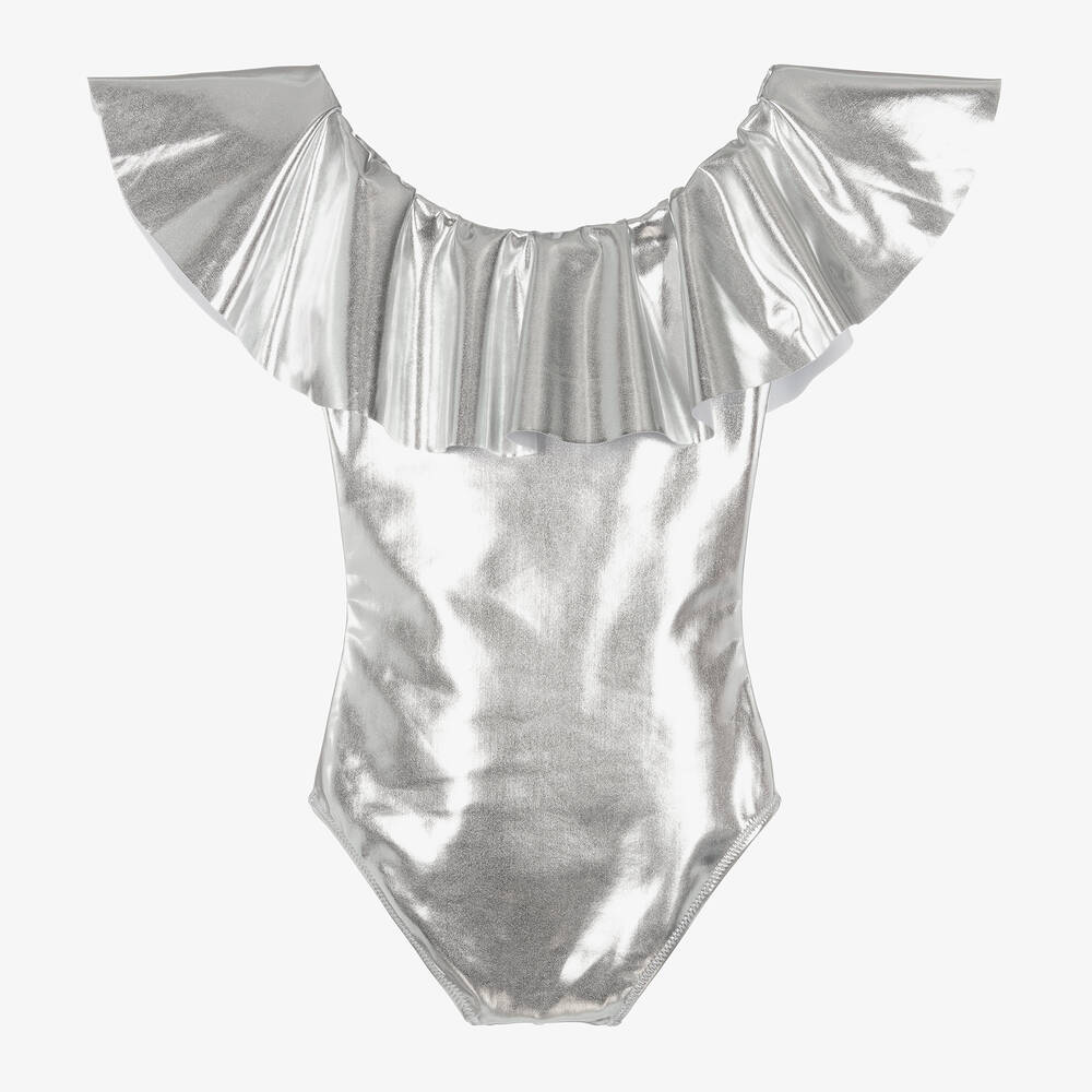Stella Cove-Серебристый купальник с оборкой для девочек | Childrensalon Outlet
