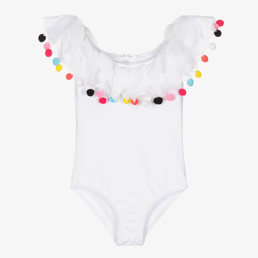 Stella Cove-مايّو بوم-بوم لون أبيض للبنات | Childrensalon Outlet
