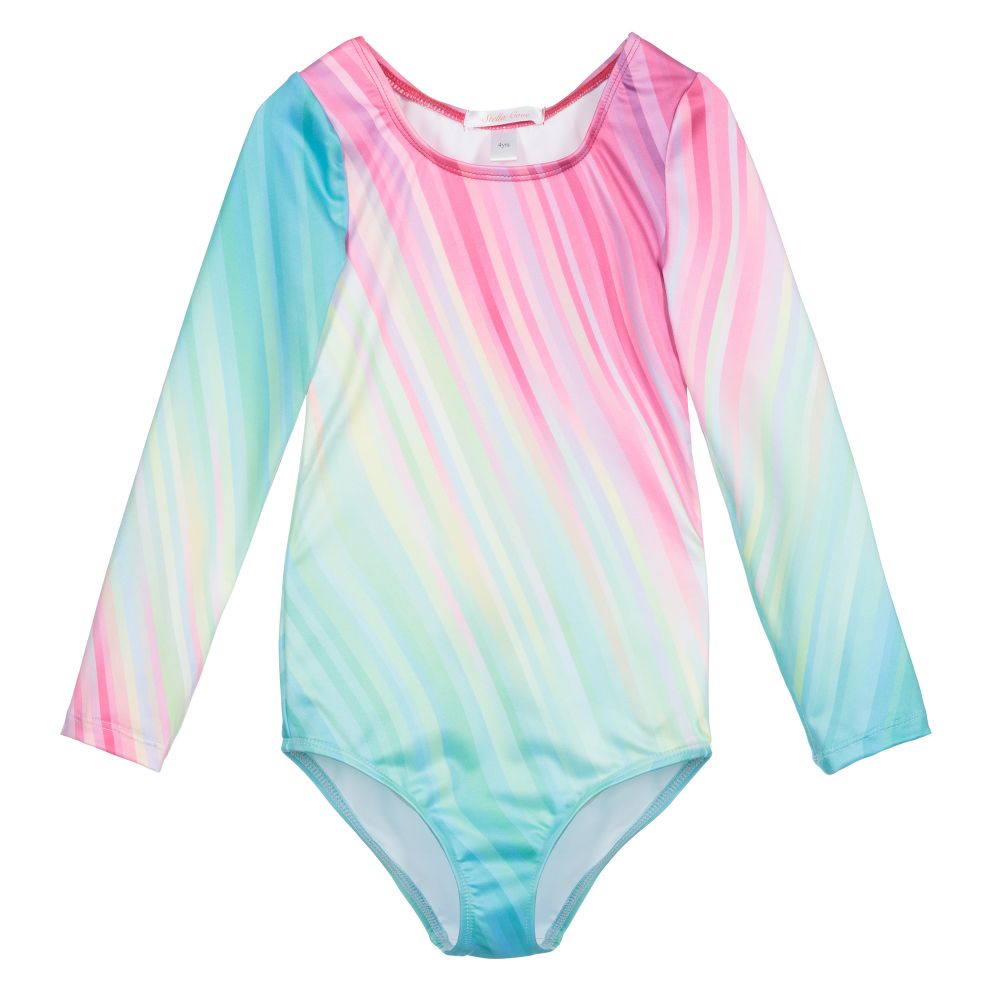 Stella Cove-Striped Long Sleeved Swimsuit | Childrensalon Outlet