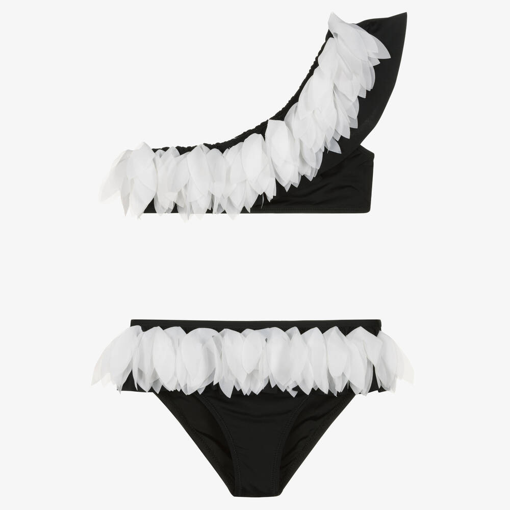 Stella Cove - Asymmetrischer Teen Bikini schwarz | Childrensalon