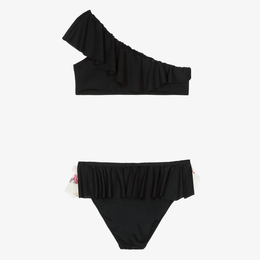 Stella Cove-Teen Girls Black Tulle Ruffle Bikini | Childrensalon Outlet