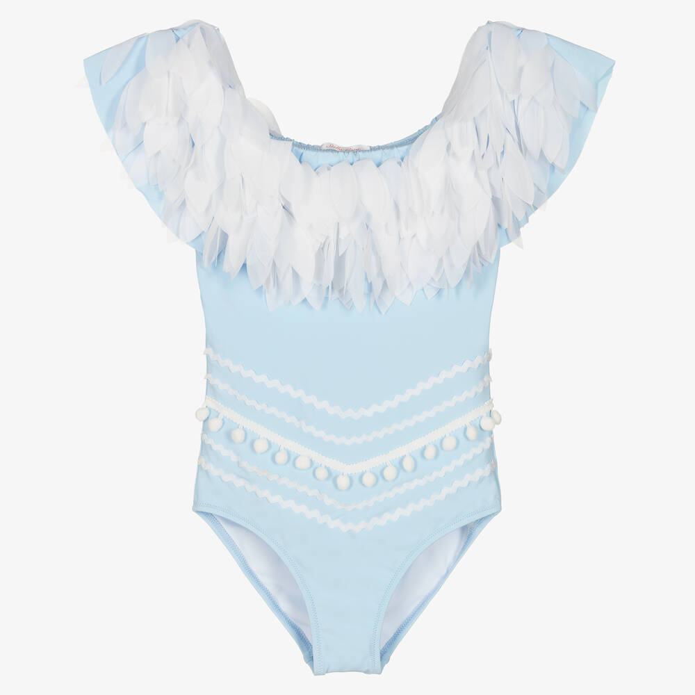 Stella Cove - Maillot de bain bleu et blanc ado | Childrensalon