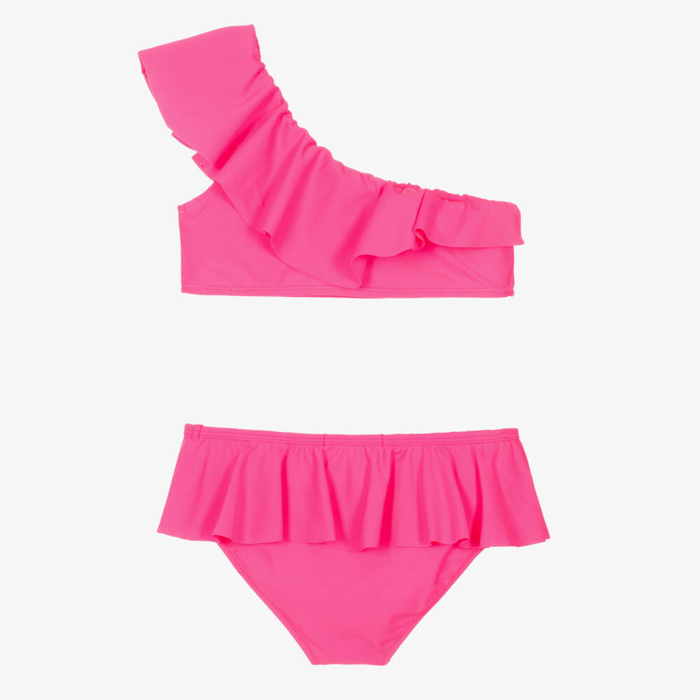 Stella Cove-Teen Girls Bright Pink Asymmetric Bikini | Childrensalon Outlet