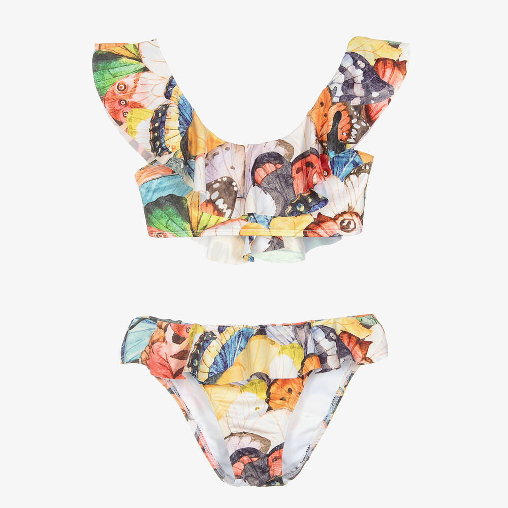 Stella Cove - Teen Girls Colourful Butterfly Ruffle Bikini | Childrensalon