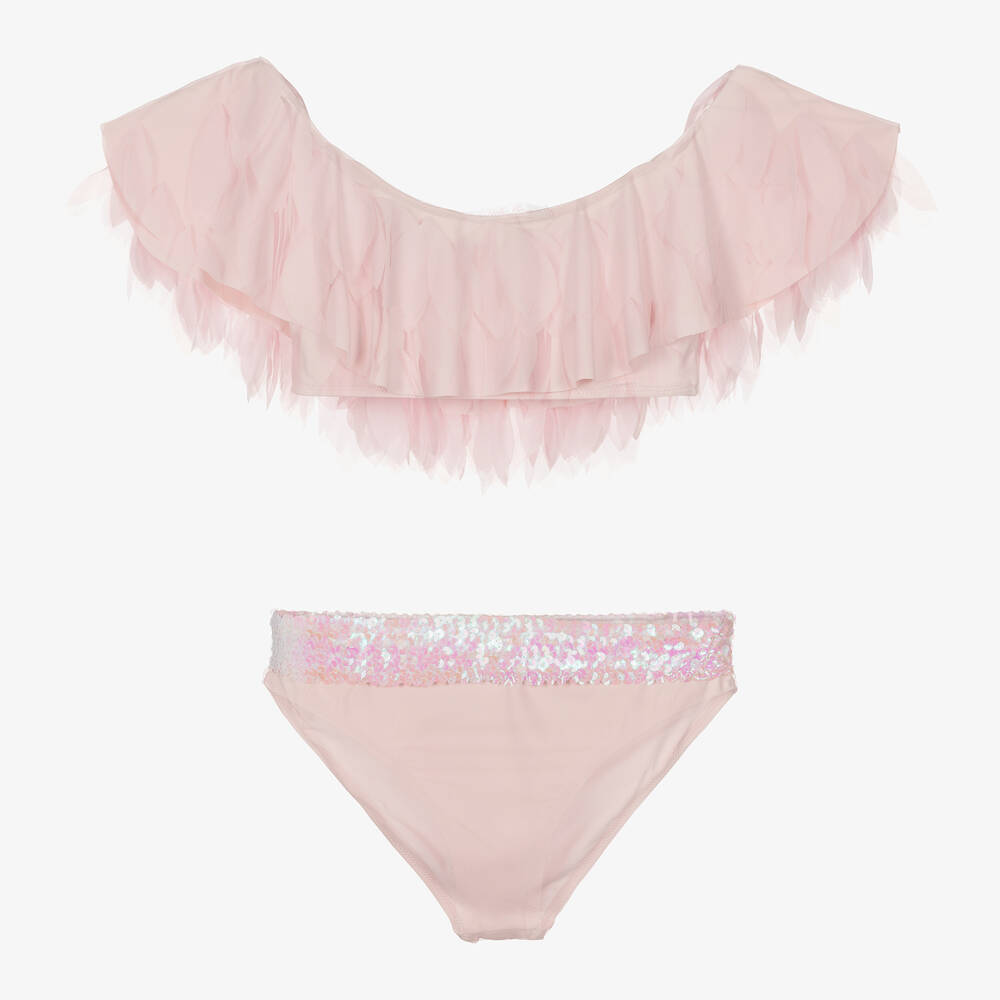 Stella Cove-Teen Girls Pink Petals & Sequins Bikini | Childrensalon Outlet