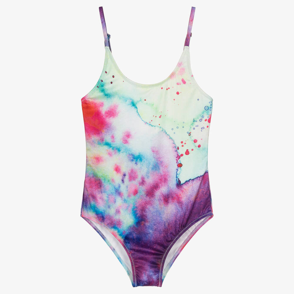 Stella Cove - Teen Girls Purple Tie-Dye Swimsuit