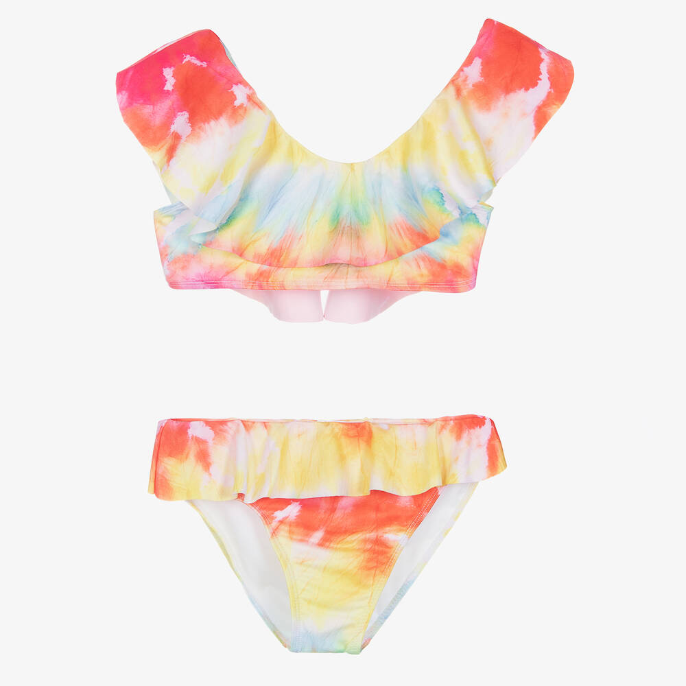 Stella Cove - Bikini rouge et jaune tie & dye ado | Childrensalon