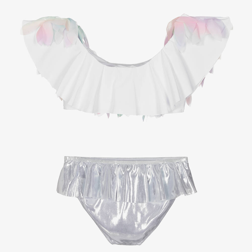 Stella Cove-Teen Girls Silver & White Bikini | Childrensalon Outlet