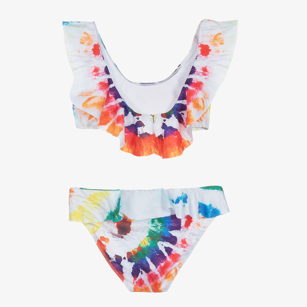 Silver and Gold Ruffle Bikini for Girls – Stella Cove