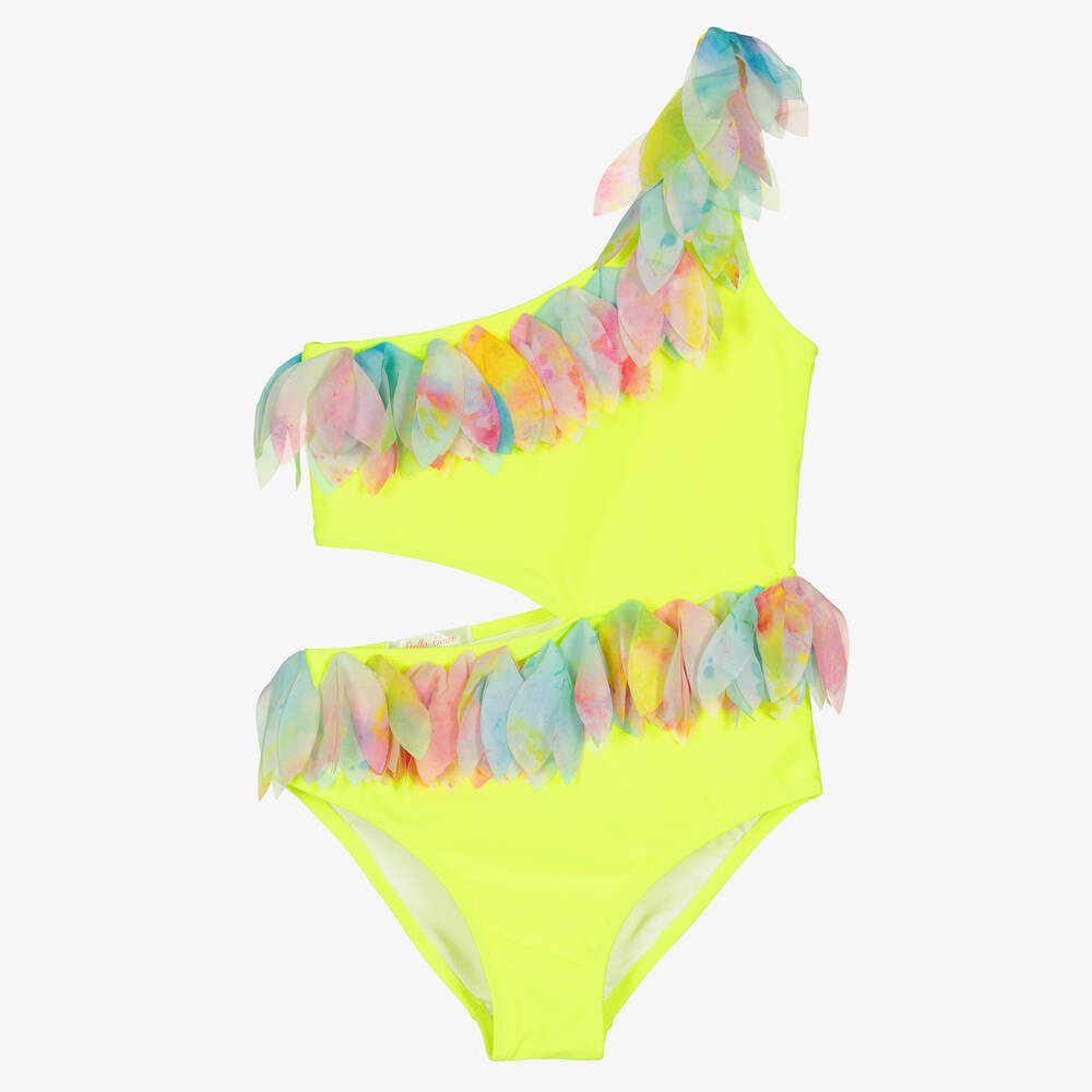 Stella Cove - Teen Girls Yellow Petal Swimsuit | Childrensalon