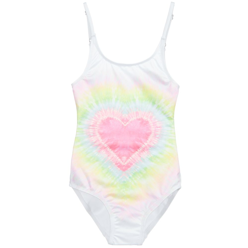 Stella Cove - White Tie Dye Heart Swimsuit | Childrensalon