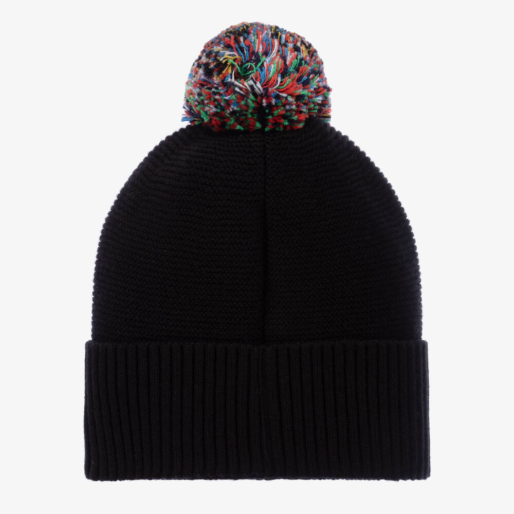 Stella McCartney Kids-Baby Boys Black Penguin Knitted Hat | Childrensalon Outlet