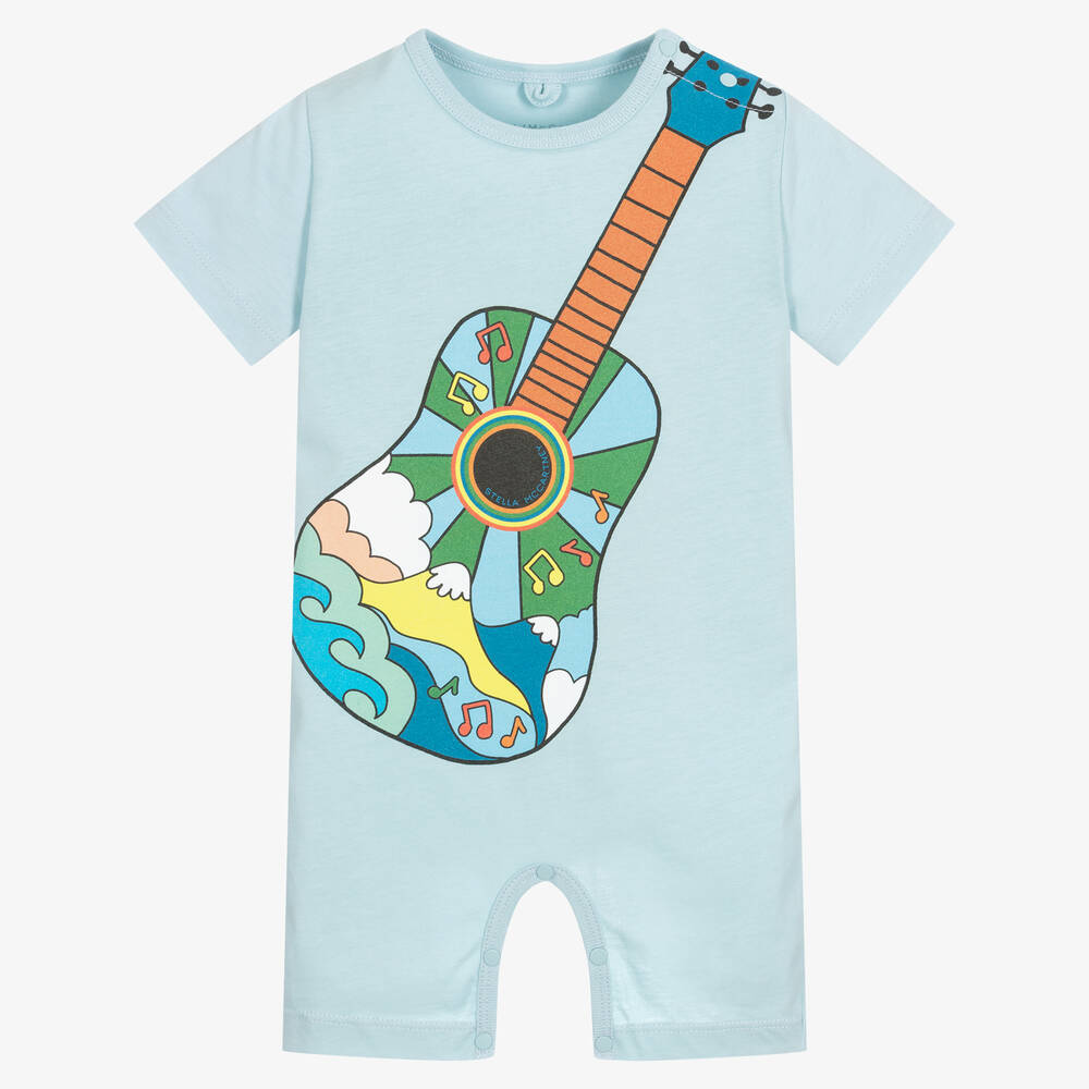 Stella McCartney Kids - Baby Boys Blue Organic Cotton Shortie | Childrensalon