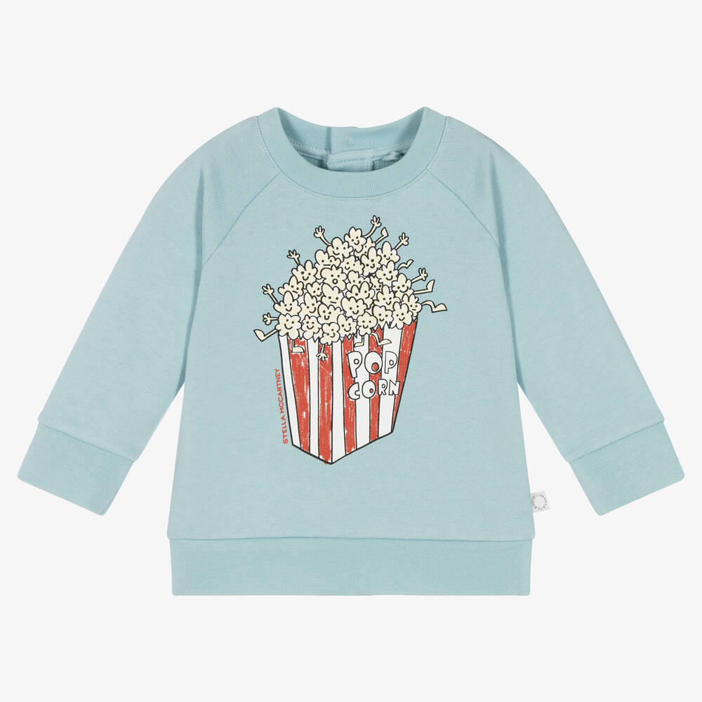 Stella McCartney Kids - Sweat bleu Popcorn bébé garçon | Childrensalon