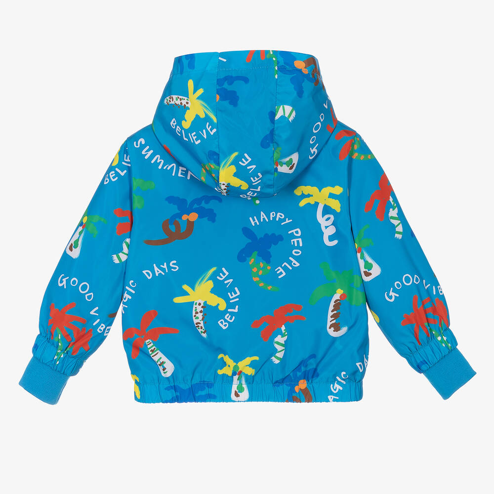 Stella McCartney Kids-جاكيت هودي أطفال ولادي لون أزرق | Childrensalon Outlet