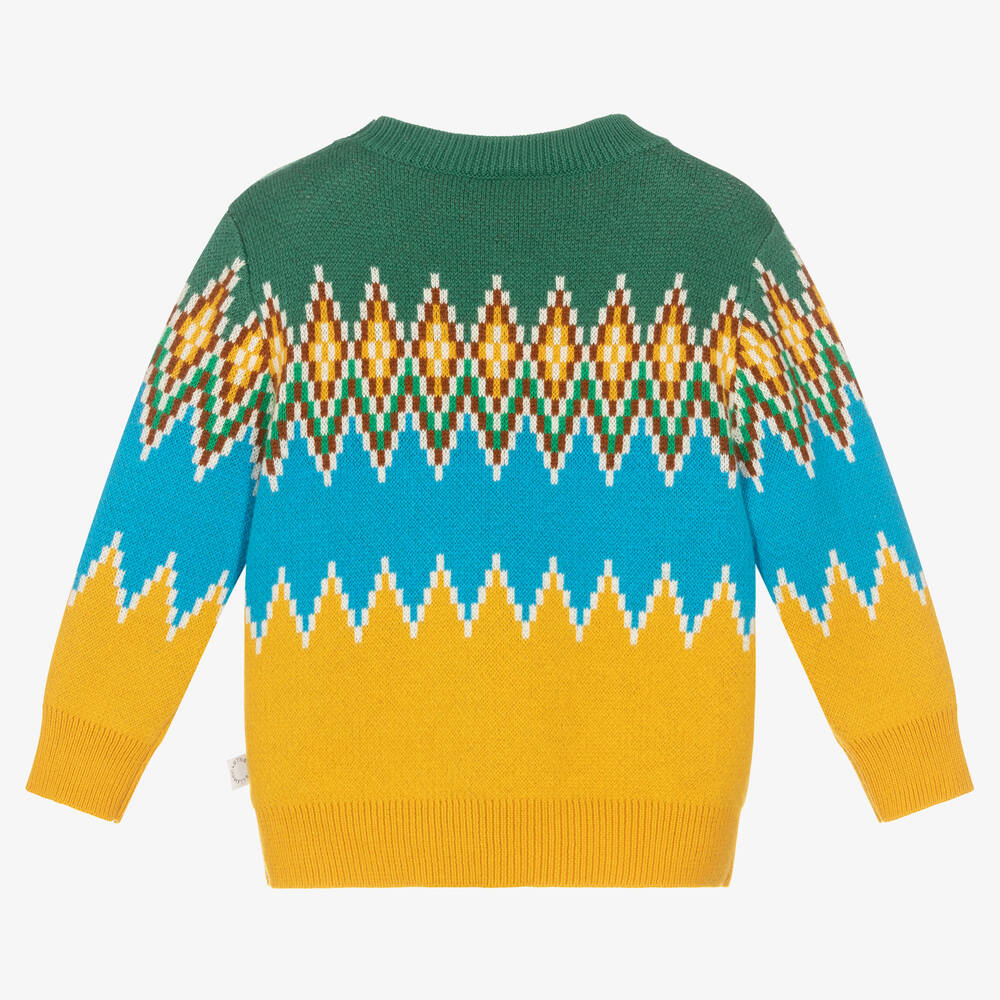 Stella McCartney Kids-بلوفر أطفال ولادي مزيج قطن وصوف محبوك | Childrensalon Outlet