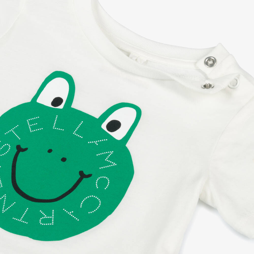 Stella McCartney Kids-Baby Boys Ivory Frog Tee | Childrensalon Outlet