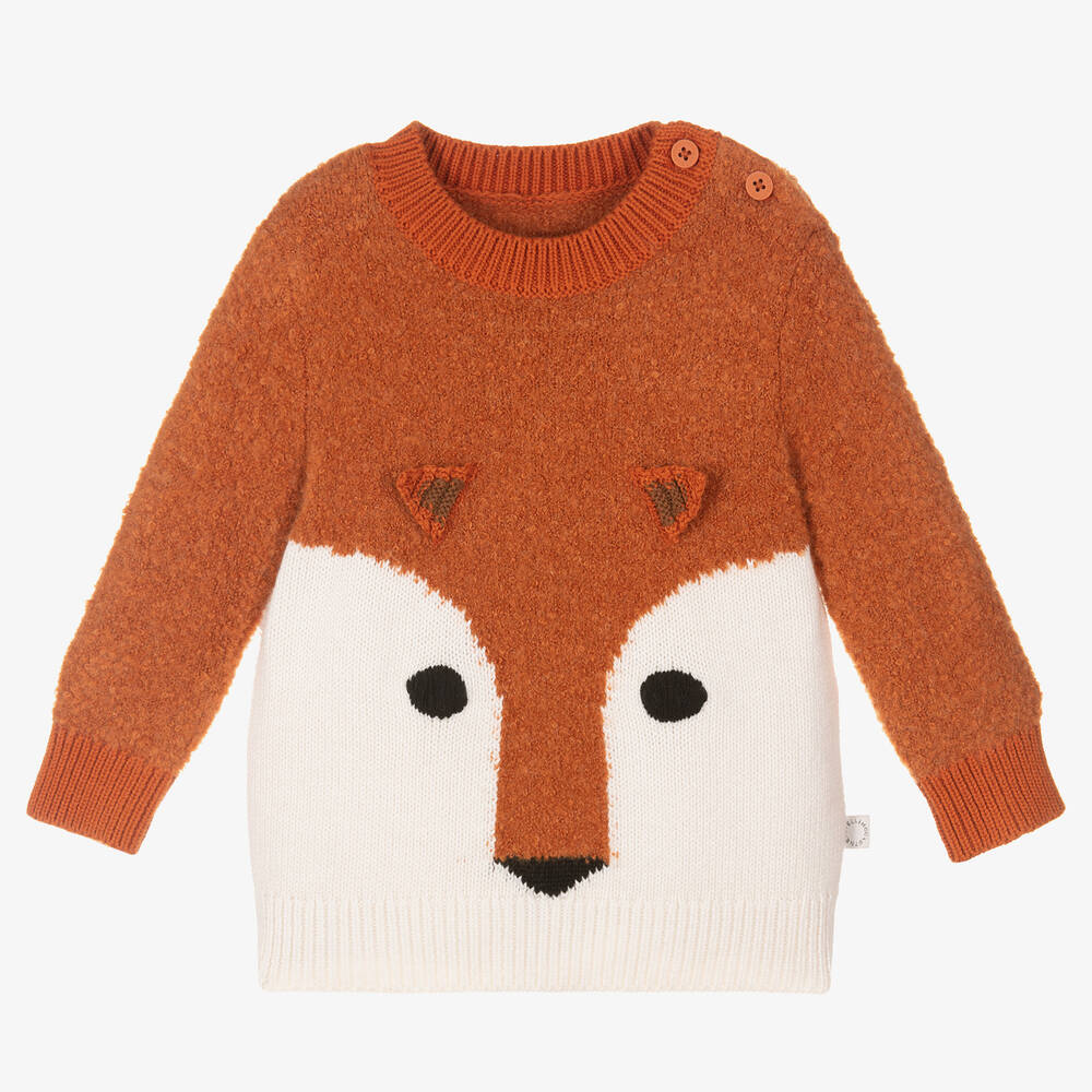 Stella McCartney Kids - Baby Boys Orange Fox Sweater | Childrensalon