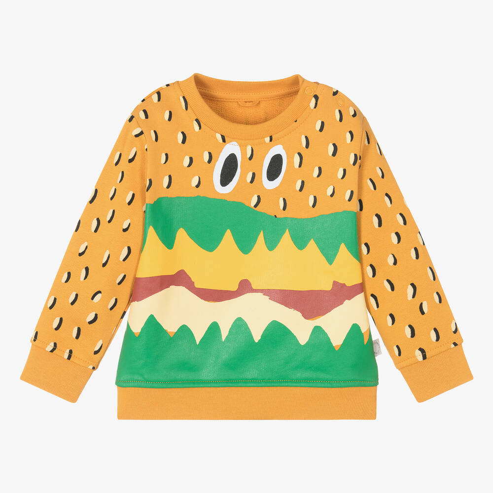Stella McCartney Kids-Baby Boys Orange Sandwich Sweatshirt | Childrensalon Outlet