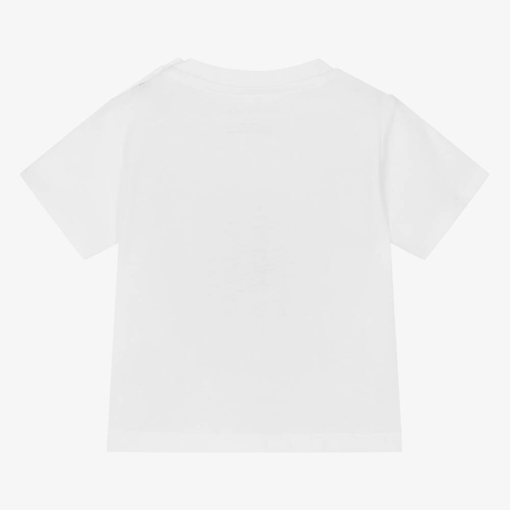 Stella McCartney Kids-Baby Boys White Sun Cotton T-Shirt | Childrensalon Outlet