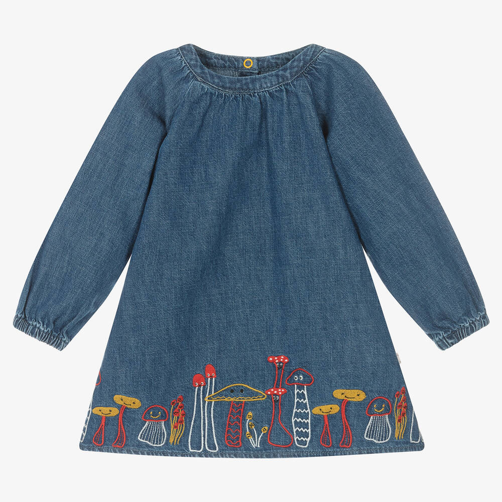 Stella McCartney Kids - Baby Girls Blue Denim Dress | Childrensalon