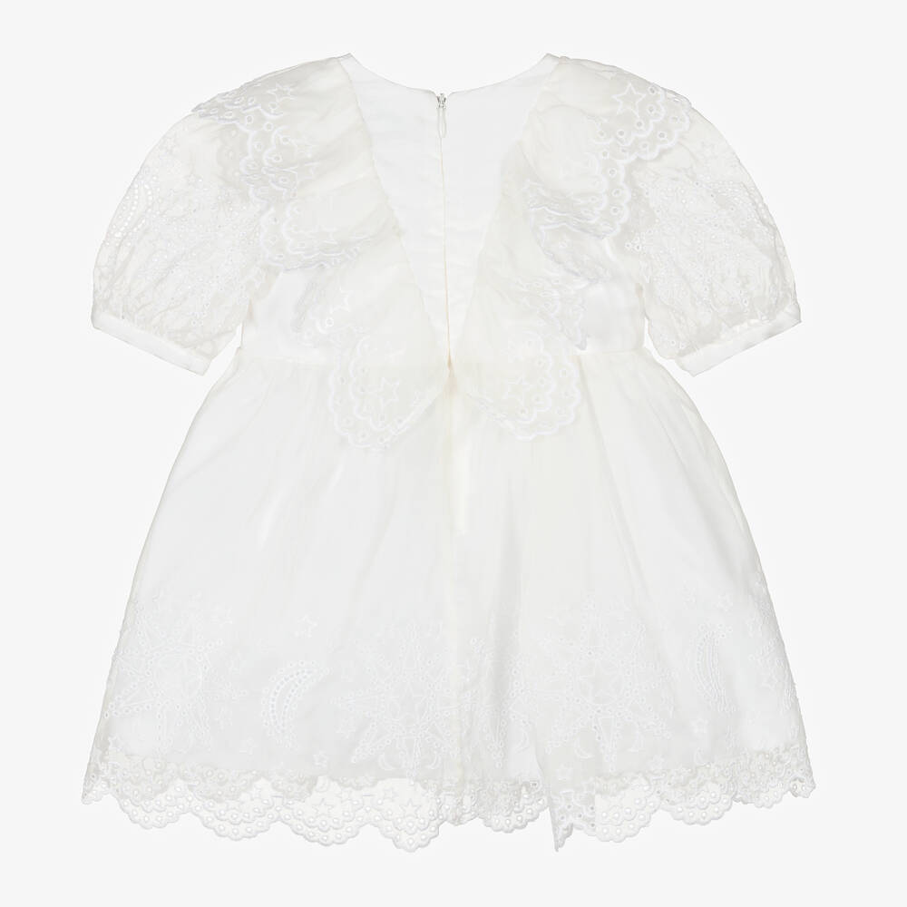 Stella McCartney Kids-Кремовое шелковое платье | Childrensalon Outlet