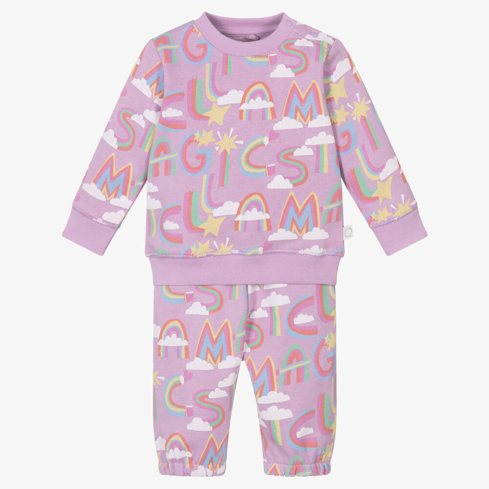 Stella McCartney Kids - Survêtement lilas en coton bébé | Childrensalon