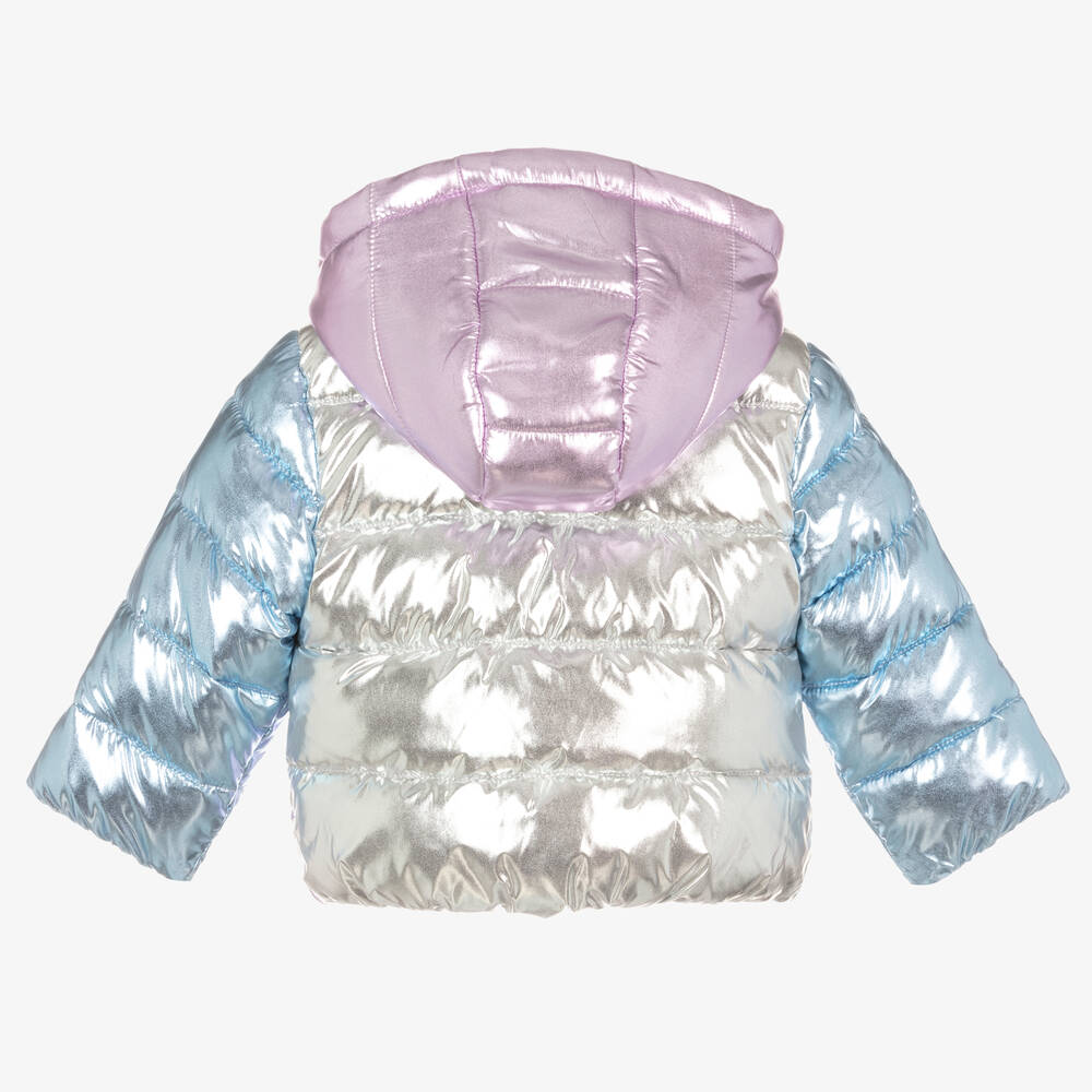Stella McCartney Kids Baby Girls Pink Metallic Puffer Jacket Childrensalon Outlet