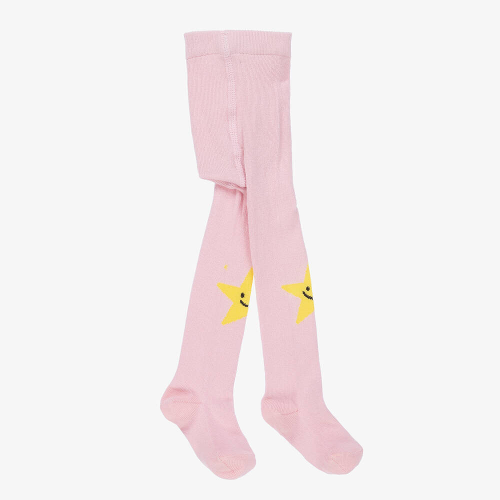 Stella McCartney Kids-Baby Girls Pink Star Tights | Childrensalon Outlet