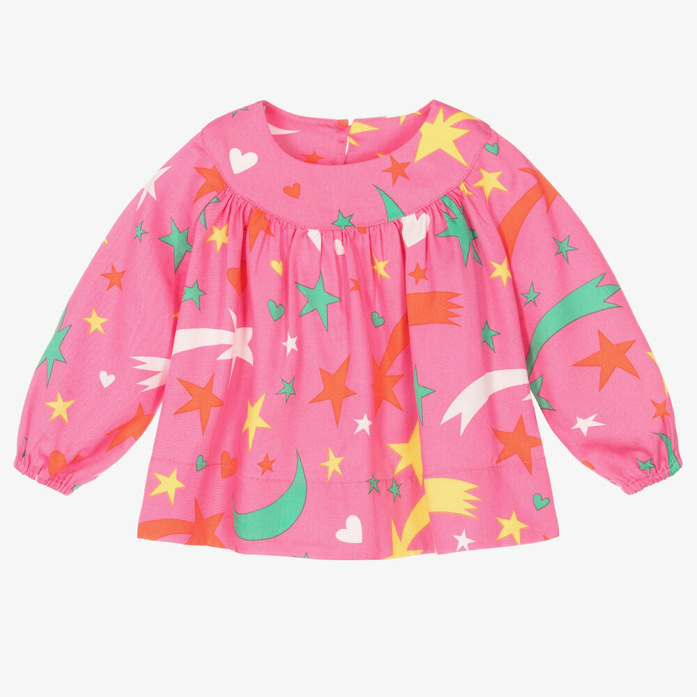 Stella McCartney Kids - توب ليوسيل لون زهري فاقع للمولودات | Childrensalon