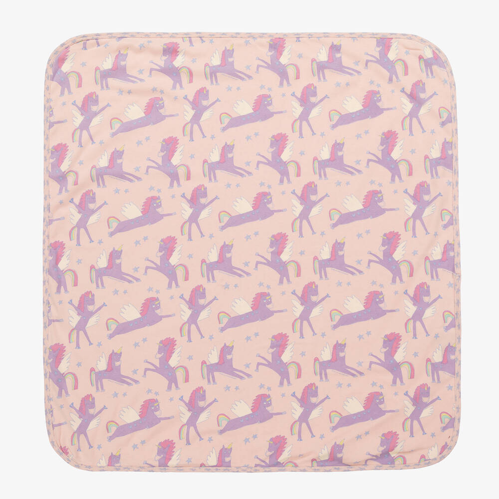 Stella McCartney Kids - Розовое одеяло с единорогами (72см) | Childrensalon