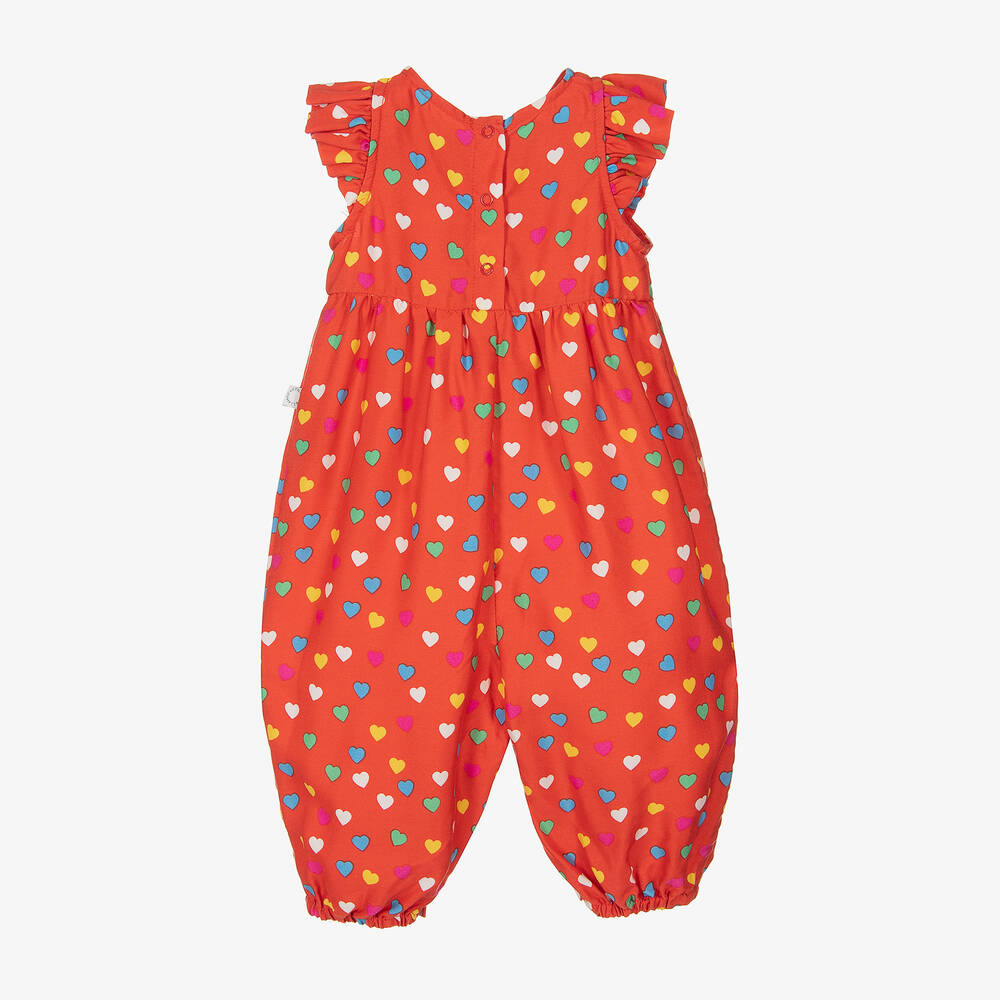 Stella McCartney Kids-جمبسوت ليوسيل تويل لون أحمر للمولودات | Childrensalon Outlet