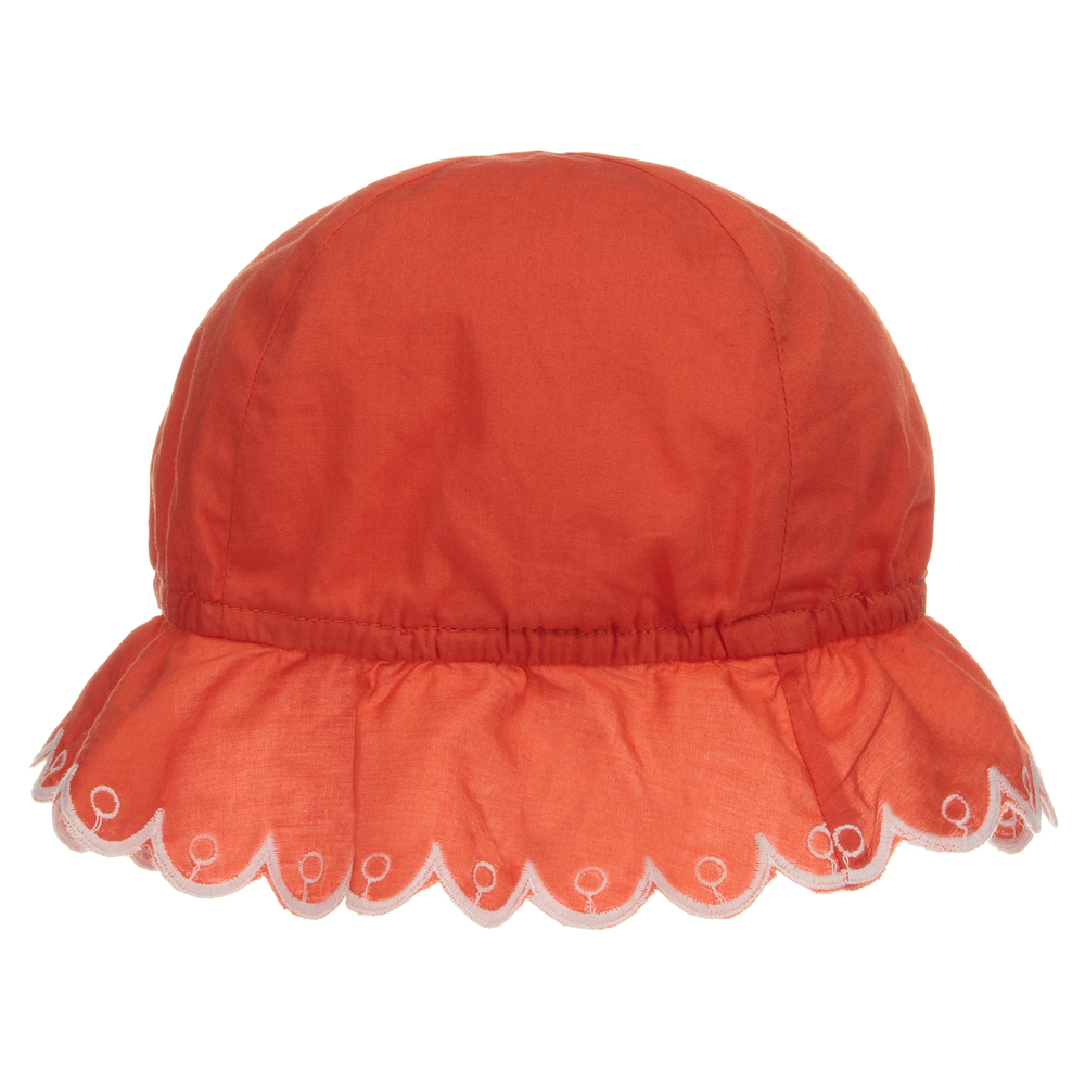 Baby Girls Red Sun Hat