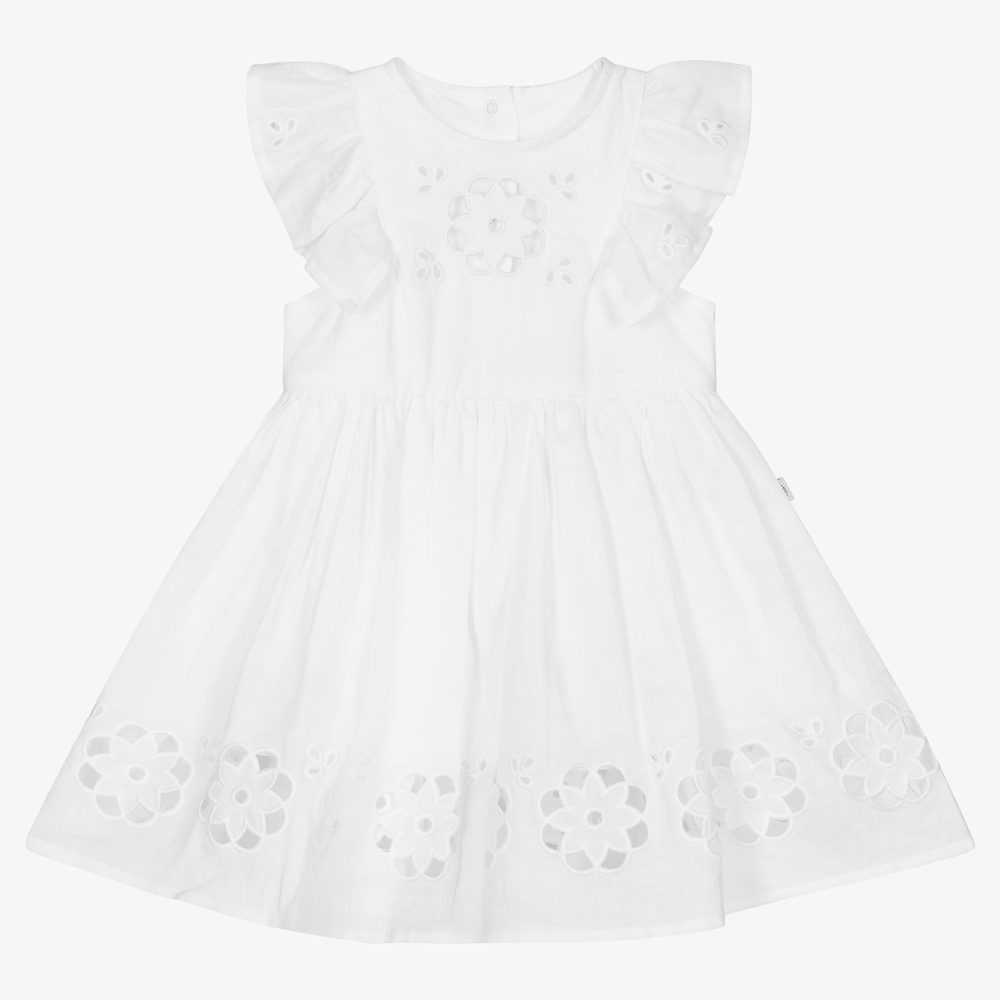 Stella McCartney Kids - Weißes Babykleid-Set für Mädchen | Childrensalon