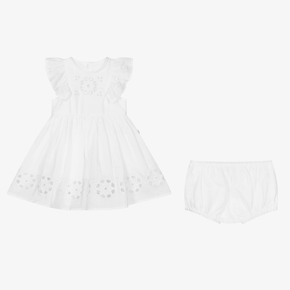 Stella McCartney Kids Baby Girls White Dress Set Childrensalon Outlet