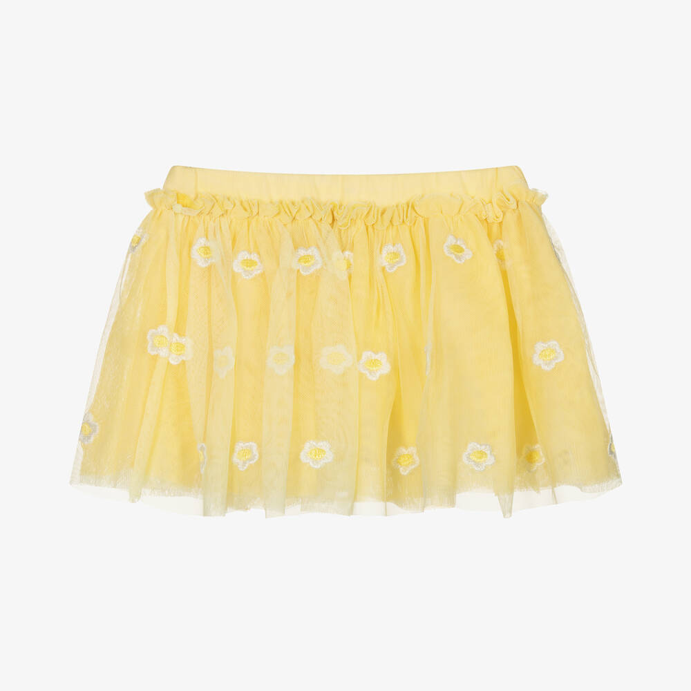 Stella McCartney Kids-Baby Girls Yellow Daisy Tulle Skirt | Childrensalon Outlet