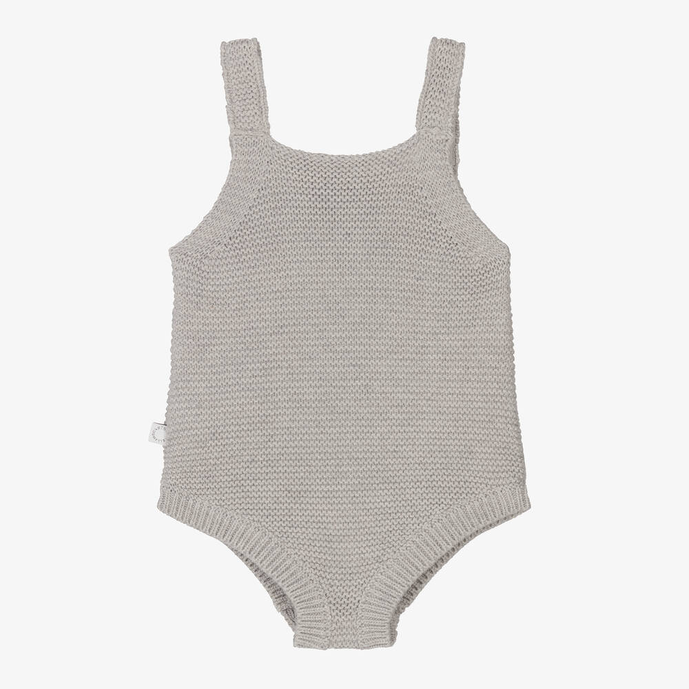 Stella McCartney Kids - Baby Grey Knitted Fox Shortie