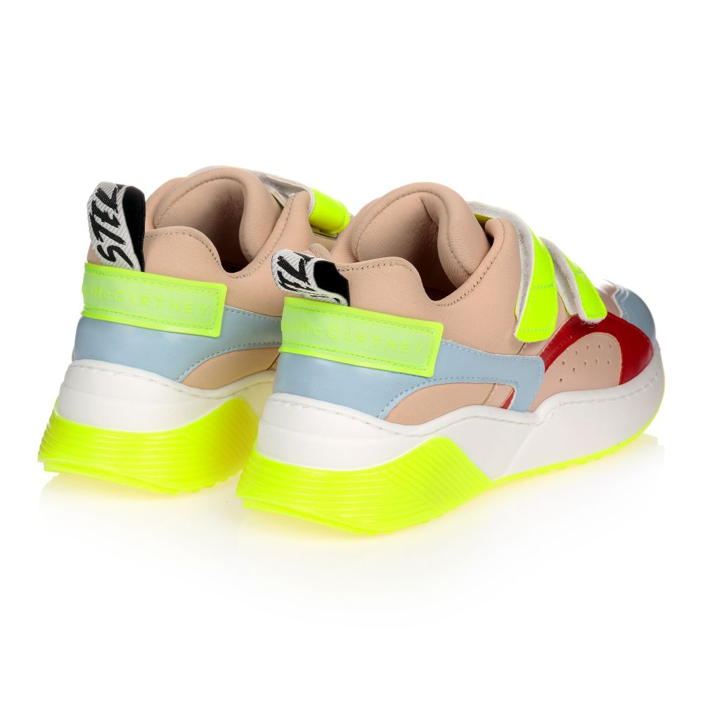 Stella McCartney Kids-Beige Faux Leather Trainers | Childrensalon Outlet