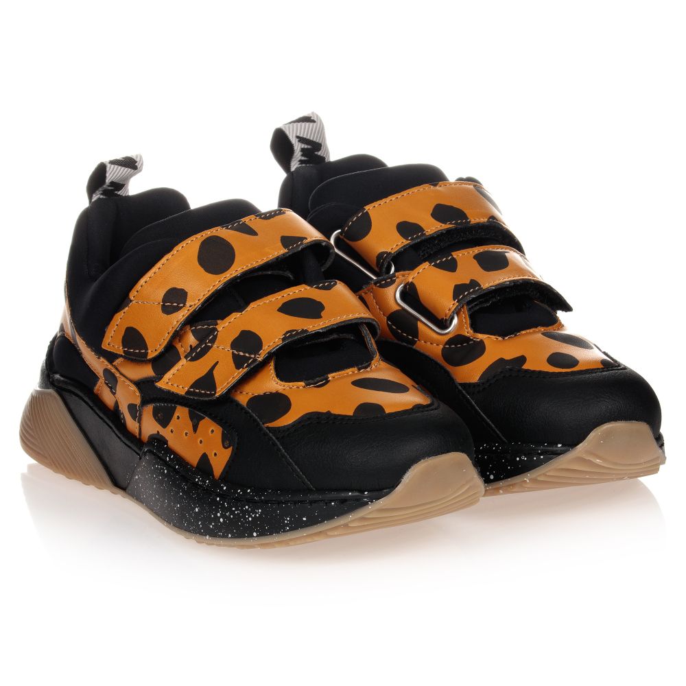 Stella McCartney Kids Black Animal Print Trainers