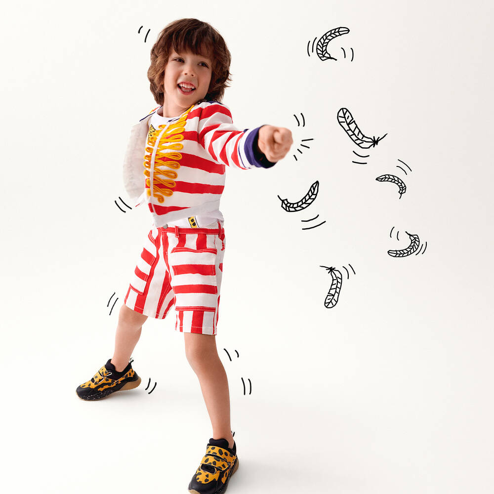 Stella McCartney Kids-Черные кроссовки с животным принтом | Childrensalon Outlet