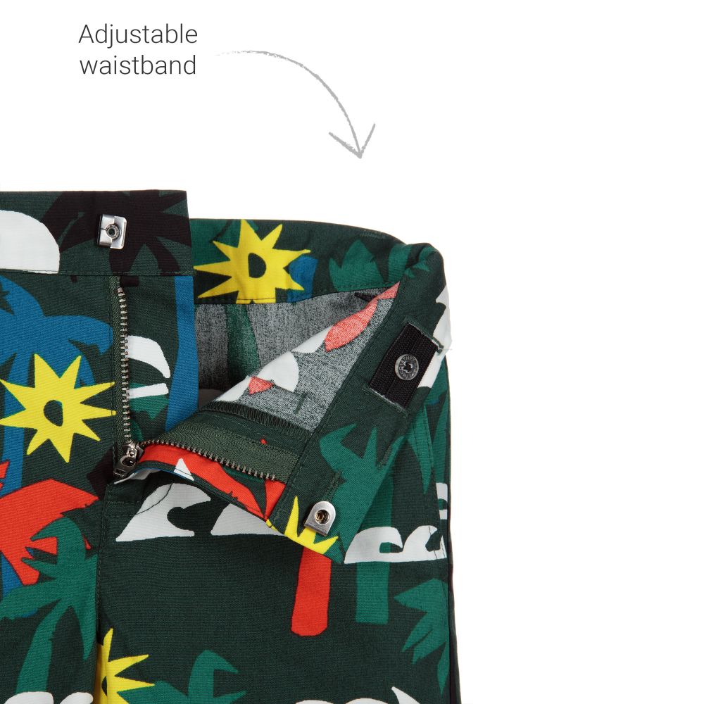 Stella McCartney Kids-Black Cotton Bermuda Shorts | Childrensalon Outlet